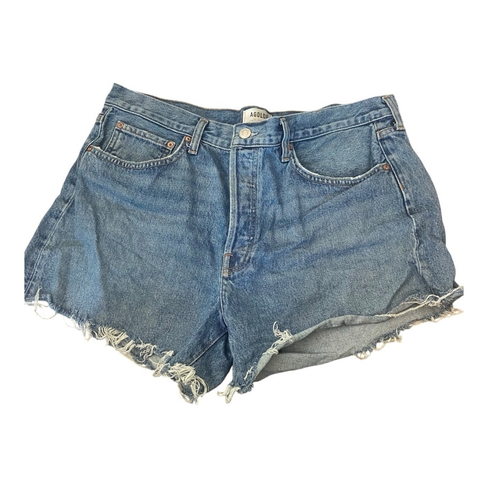 AGOLDE PARKER LONG SHORT in SKYWAVE Sz 32 100% Organic Cotton